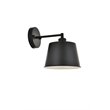Living District Nota 1-Light Mid-Century Metal Wall Sconce in Black