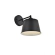 Living District Nota 1-Light Mid-Century Metal Wall Sconce in Black