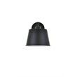 Living District Nota 1-Light Mid-Century Metal Wall Sconce in Black