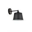 Living District Nota 1-Light Mid-Century Metal Wall Sconce in Black