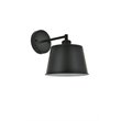 Living District Nota 1-Light Mid-Century Metal Wall Sconce in Black