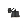 Living District Nota 1-Light Mid-Century Metal Wall Sconce in Black