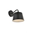Living District Nota 1-Light Mid-Century Metal Wall Sconce in Black