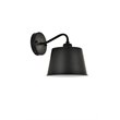 Living District Nota 1-Light Mid-Century Metal Wall Sconce in Black