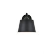 Living District Nota 1-Light Mid-Century Metal Wall Sconce in Black