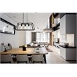 Living District Resolute 3-Light Mid-Century Metal Pendant in Black