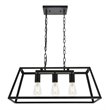 Living District Resolute 3-Light Mid-Century Metal Pendant in Black