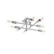 Living District Script 8-Light Mid-Century Metal Flush Mount in Chrome