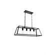 Living District Resolute 4-Light Mid-Century Metal Pendant in Black