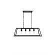 Living District Resolute 4-Light Mid-Century Metal Pendant in Black