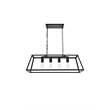 Living District Resolute 4-Light Mid-Century Metal Pendant in Black