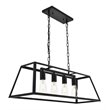 Living District Resolute 4-Light Mid-Century Metal Pendant in Black