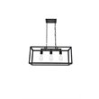 Living District Resolute 3-Light Mid-Century Metal Pendant in Black