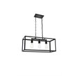 Living District Resolute 3-Light Mid-Century Metal Pendant in Black