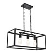 Living District Resolute 3-Light Mid-Century Metal Pendant in Black
