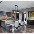 Living District Resolute 4-Light Mid-Century Metal Pendant in Black