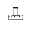 Living District Resolute 4-Light Mid-Century Metal Pendant in Black