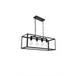 Living District Resolute 4-Light Mid-Century Metal Pendant in Black