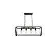 Living District Resolute 4-Light Mid-Century Metal Pendant in Black