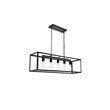 Living District Resolute 5-Light Mid-Century Metal Pendant in Black Finish