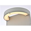 Living District Raine 1-Light Aluminum LED Wall Sconce in Silver