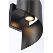 Living District Raine 1-Light Modern Aluminum LED Wall Sconce in Black