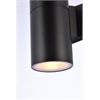 Living District Raine 1-Light Modern Aluminum Outdoor Wall Light - Black