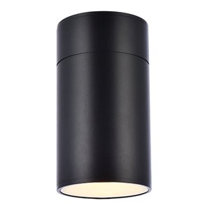 Living District Raine 1-Light Modern Aluminum Outdoor Wall Light - Black