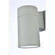 Living District Raine 1-Light Modern Aluminum Outdoor Wall Light - Silver