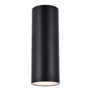 Living District Raine 1-Light Aluminum Outdoor Wall Light - Black