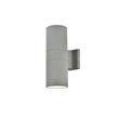 Living District Raine 1-Light Modern Aluminum Outdoor Wall Light in Silver
