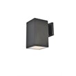 Living District Raine 1-Light Modern Aluminum Outdoor Wall Light in Black