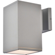 Living District Raine 1-Light Modern Aluminum Outdoor Wall Light in Silver