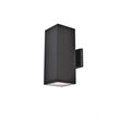 Living District Raine 1-Light Aluminum Outdoor Wall Light in Black Finish