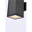 Living District Raine 1-Light Aluminum Outdoor Wall Light in Black Finish