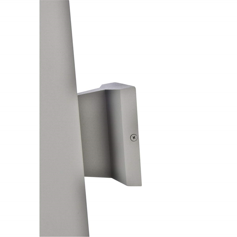 Living District Raine 1-Light Modern Aluminum Outdoor Wall Light in Silver