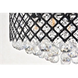 Living District Tully 6-Light Metal & Crystal Flush Mount in Matte Black/Clear