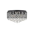 Living District Tully 6-Light Metal & Crystal Flush Mount in Matte Black/Clear