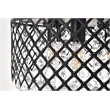 Living District Tully 6-Light Metal & Crystal Flush Mount in Matte Black/Clear