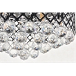 Living District Tully 6-Light Metal & Crystal Flush Mount in Matte Black/Clear