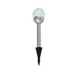 Living District Allium 4-Pack Glass Outdoor LED Pathway Light in Silver