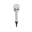 Living District Allium 4-Pack Glass Outdoor LED Pathway Light in Silver
