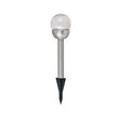 Living District Allium 4-Pack Glass Outdoor LED Pathway Light in Silver