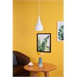 Living District Nora 1-Light Modern Aluminum Pendant in White
