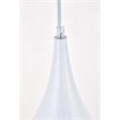 Living District Nora 1-Light Modern Aluminum Pendant in White