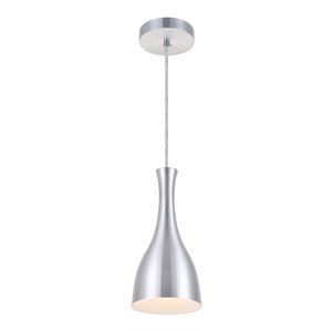 Living District Aiken 1-Light Modern Aluminum Pendant in Burnished Nickel
