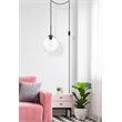 Living District Baxter 1-Light Mid-Century Metal Pendant in Black Finish