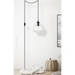 Living District Destry 1-Light Mid-Century Metal Pendant in Black