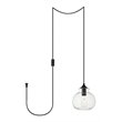 Living District Destry 1-Light Mid-Century Metal Pendant in Black