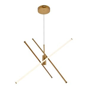 Living District Sonya 3-Light Modern Aluminum Pendant in Gold